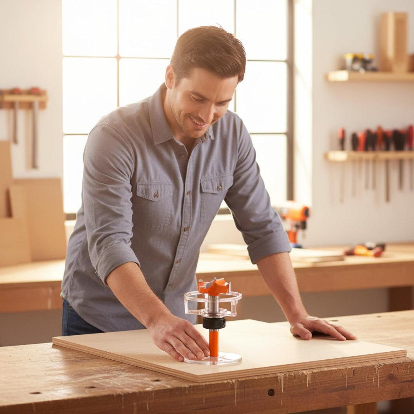 Cabinet Hinges - จิ๊กเจาะรูขนาด 35 มม. ปรับตำแหน่งได้ สำหรับเจาะบานพับตู้ เครื่องมือช่างไม้
