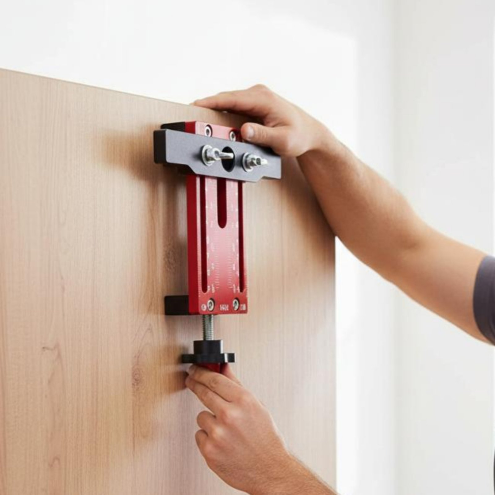 Cabinet Hinges - อุปกรณ์กำหนดตำแหน่งรูตู้ แม่นยำในการติดตั้งบานประตู แม่แบบสำหรับติดตั้งฮาร์ดแวร์ตู้ ใช้งานง่าย อุปกรณ์เจาะบานพับประตู