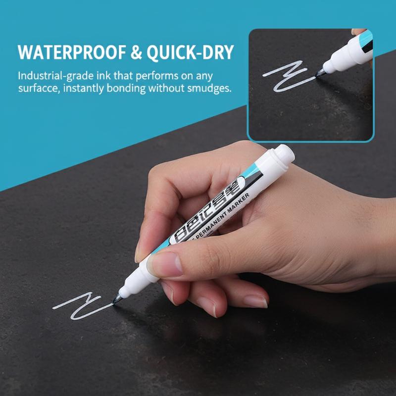 Home Improvement Mark - ปากกามาร์คเกอร์สีขาว 1 ด้าม ปลายเข็มยาว กันน้ำ สำหรับงานไม้