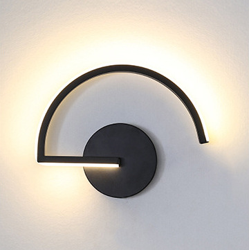 Light Switch - โคมไฟติดผนัง LED สไตล์นอร์ดิกสมัยใหม่, โคมไฟติดผนังทรงเรขาคณิตสีดำแบบมินิมอลสำหรับตกแต่งห้องนอนข้างเตียงห้องนั่งเล่น, ไฟตกแต่งบ้านสุดสร้างสรรค์