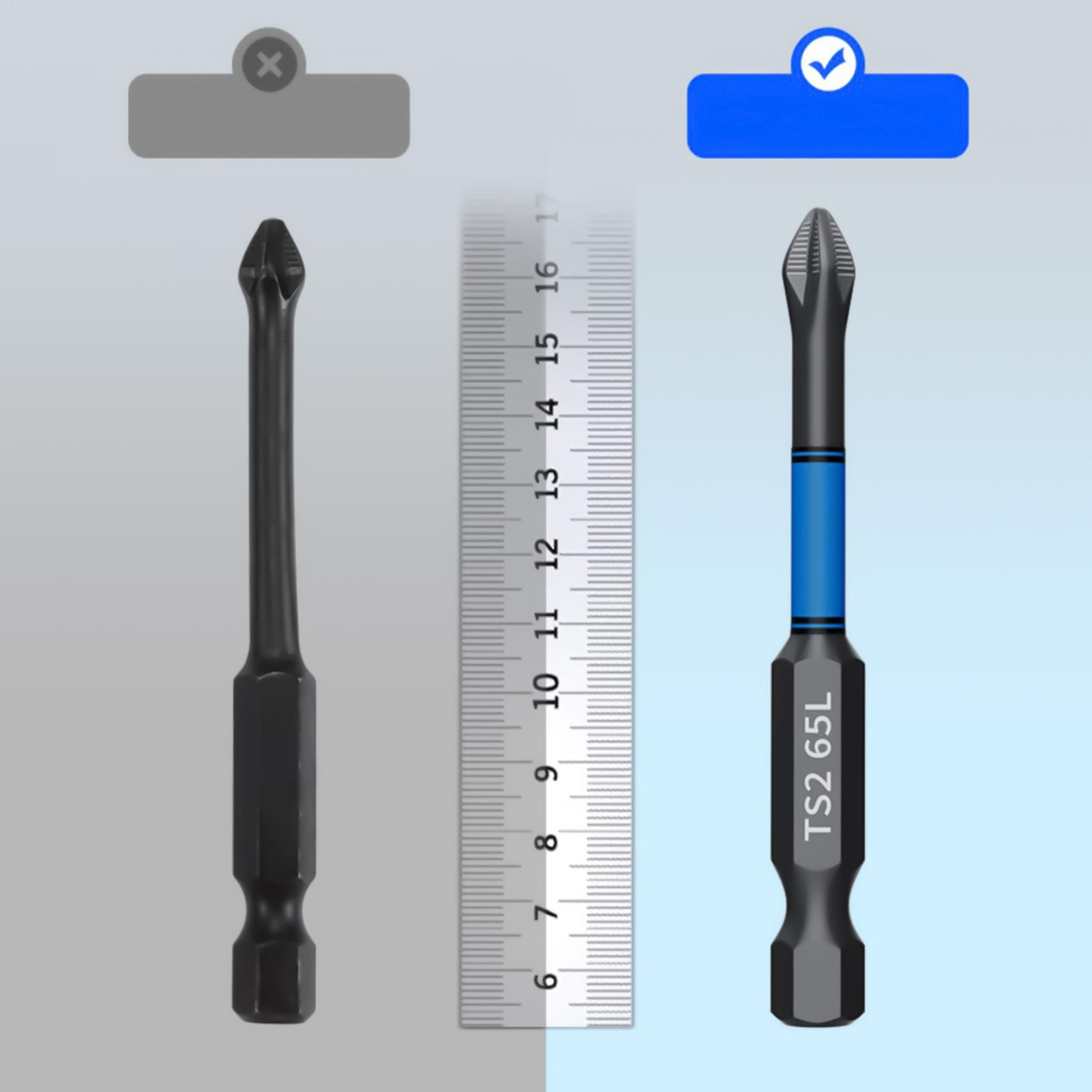 Drill Bits - ชุดดอกไขควง 6 ชิ้น แบบแม่เหล็ก สำหรับงานหนัก หัวหกเหลี่ยม