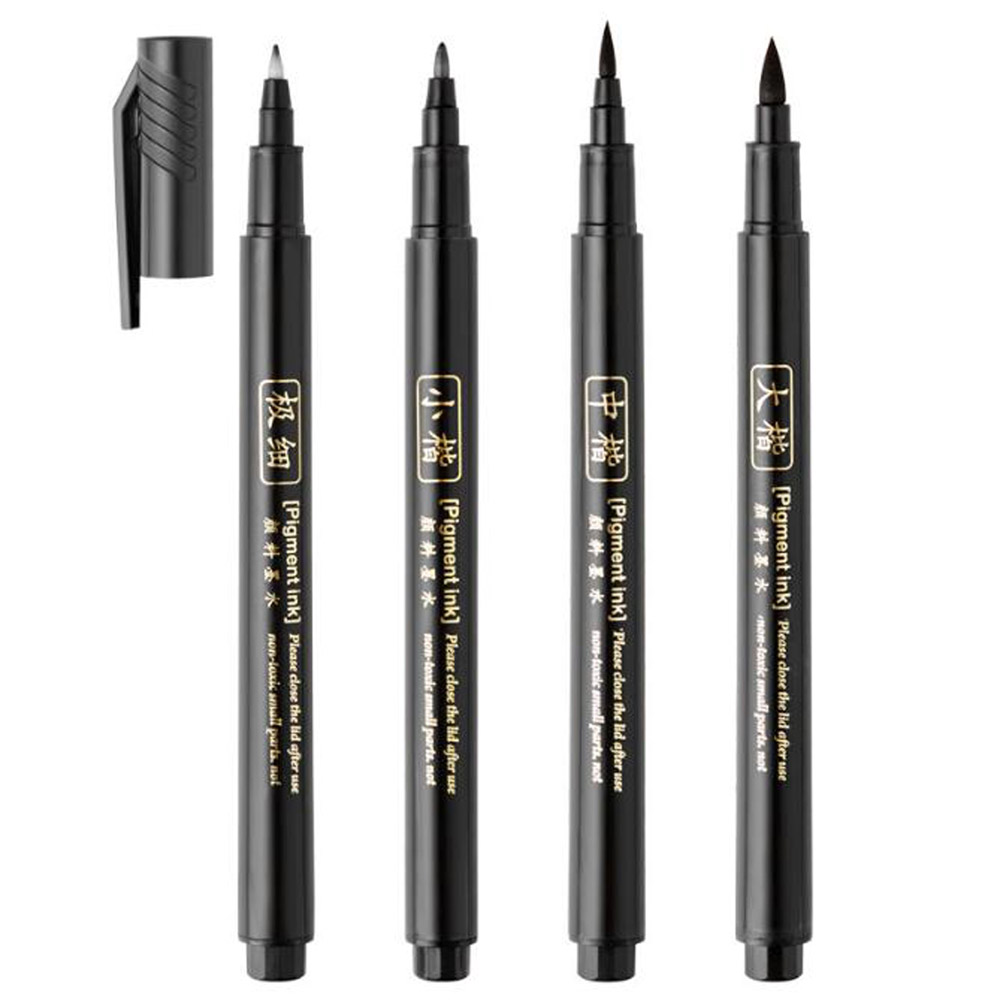 Paint Brush - 4 PC แปรงปากกาปากกาจีนการเรียนรู้เครื่องเขียนนักเรียน Art Drawing MARKER