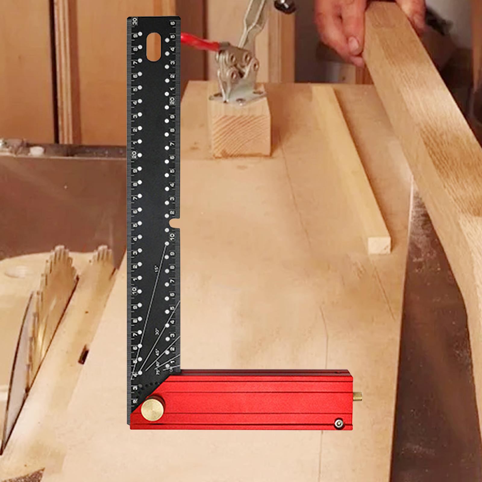 Home Improvement Mark - ไม้บรรทัดฉากฉากสี่เหลี่ยมจัตุรัสสำหรับงานช่างไม้, ไม้บรรทัดฉากสำหรับงานช่างไม้, เครื่องมือสำหรับงาน DIY ปรับปรุงบ้าน ช่างไม้