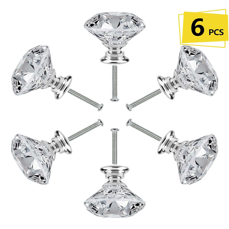 Cabinet Hinges - ลูกบิดตู้ 6 ชิ้น พร้อมสกรู ขนาด 30