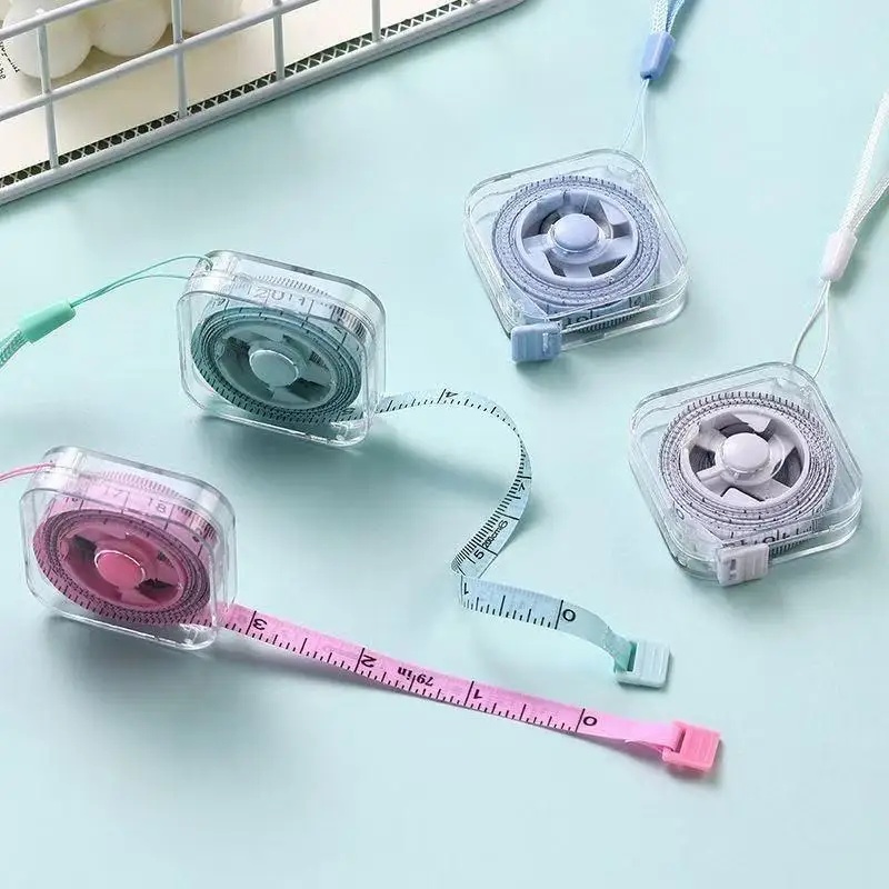 Tape Measure - เทปวัดขนาดเล็กสีมาการองน่ารัก, ไม้บรรทัดวัดแบบพับเก็บได้, ของขวัญเครื่องเขียนน่ารักสำหรับนักเรียน งานเย็บปักถักร้อย