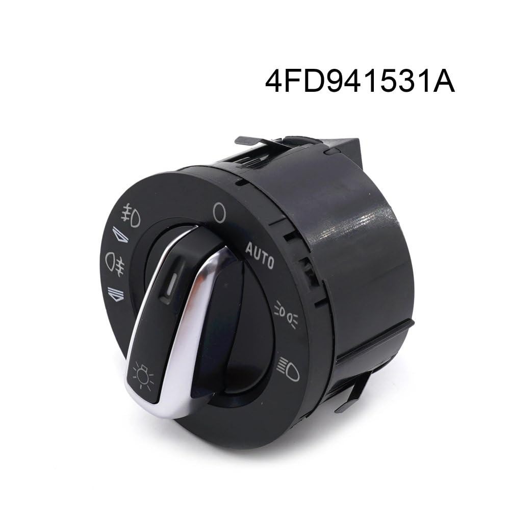 Light Switch - 4F0941531A เหมาะสำหรับอะไหล่รถยนต์ออดี้ ปุ่มสวิตช์ไฟตัดหมอก ไฟหน้า สวิตช์ไฟหน้า