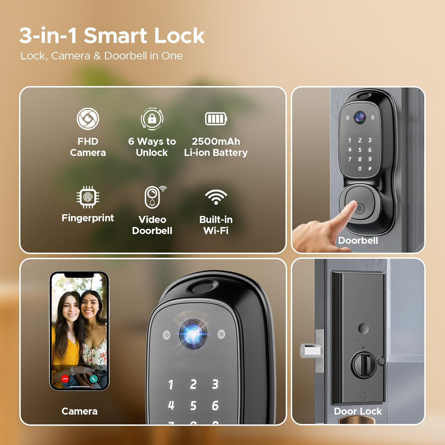 กุญแจล็อคประตูอัจฉริยะ Tuya Wi - Door Lock บทวิจารณ์และราคา