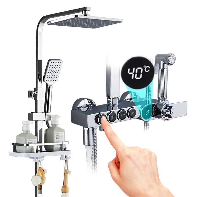 ชุดฝักบัวทองเหลืองหรูหราพร้อมจ - Faucet บทวิจารณ์และราคา