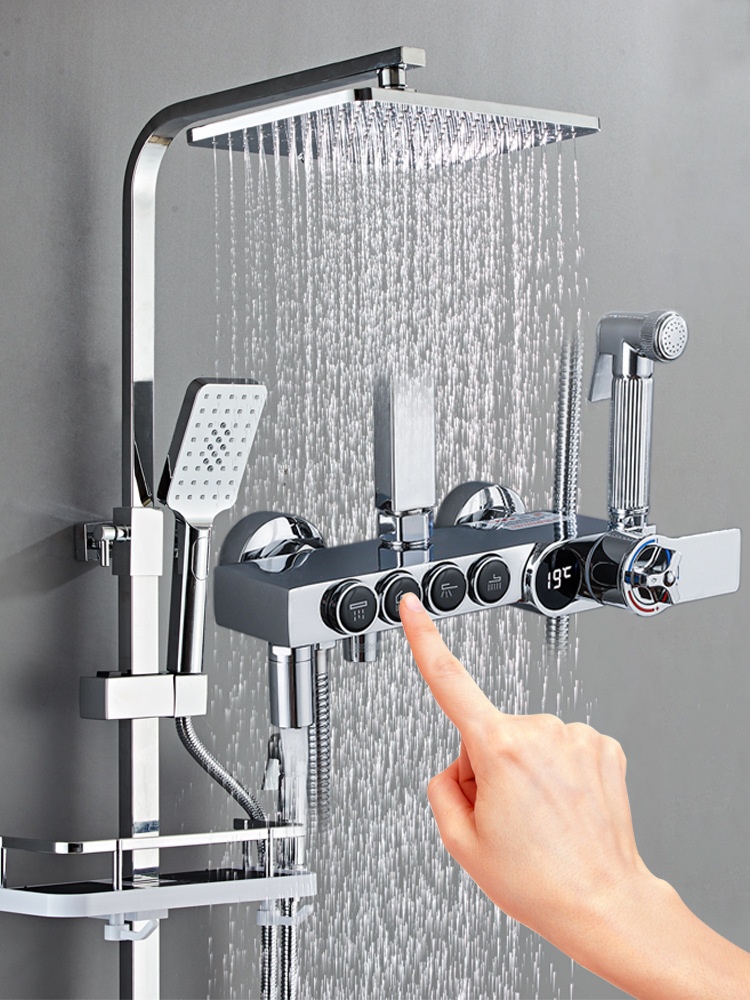 ชุดฝักบัวทองเหลืองหรูหราพร้อมจ - Faucet บทวิจารณ์และราคา