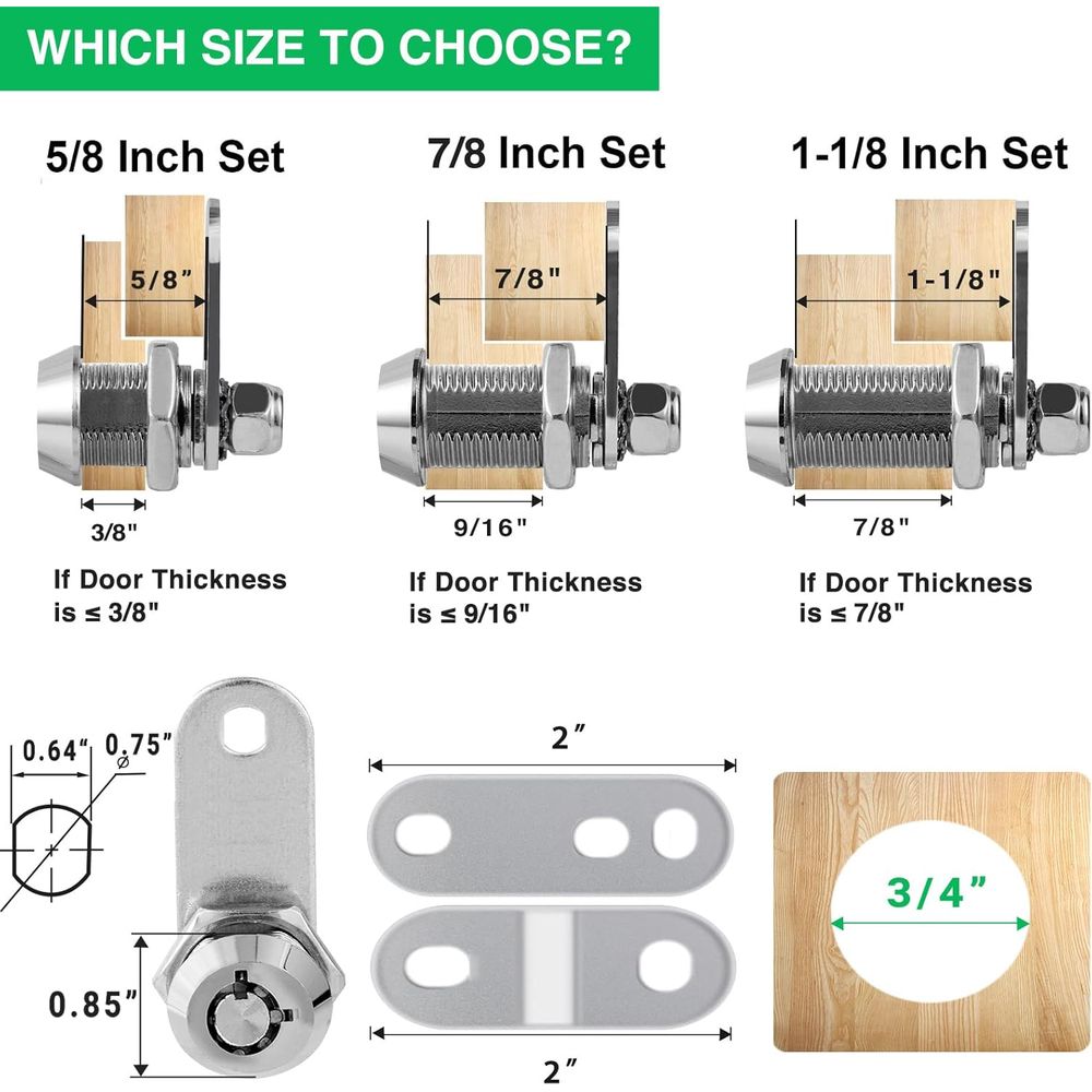 ชุดล็อคตู้ 5 ชิ้นพร้อมกุญแจ, ล - Door Lock บทวิจารณ์และราคา