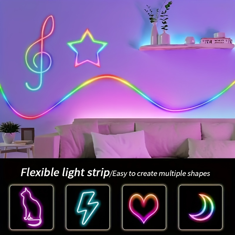 ไฟนีออนแบบยืดหยุ่น RGBIC พร้อม - Led Strip Lights บทวิจารณ์และราคา