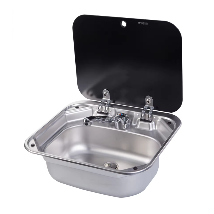 อ่างล้างจานสแตนเลสสำหรับเรือยอ - Faucet บทวิจารณ์และราคา