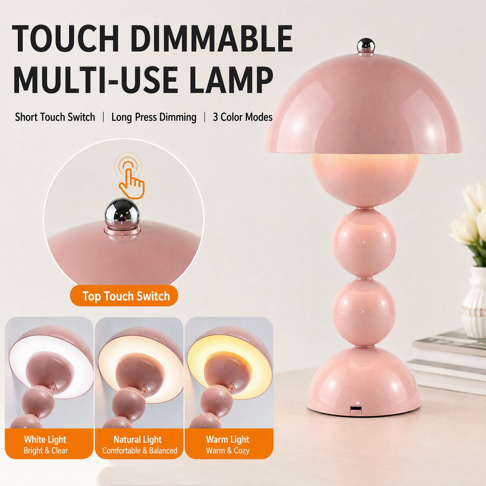โคมไฟตั้งโต๊ะรูปเห็ดสไตล์วินเท - Light Switch บทวิจารณ์และราคา