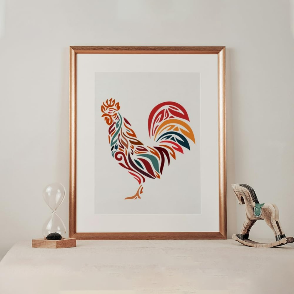 ไก่Stencil 11.8 × 11.8 นิ้วขนา - Paint Brush บทวิจารณ์และราคา