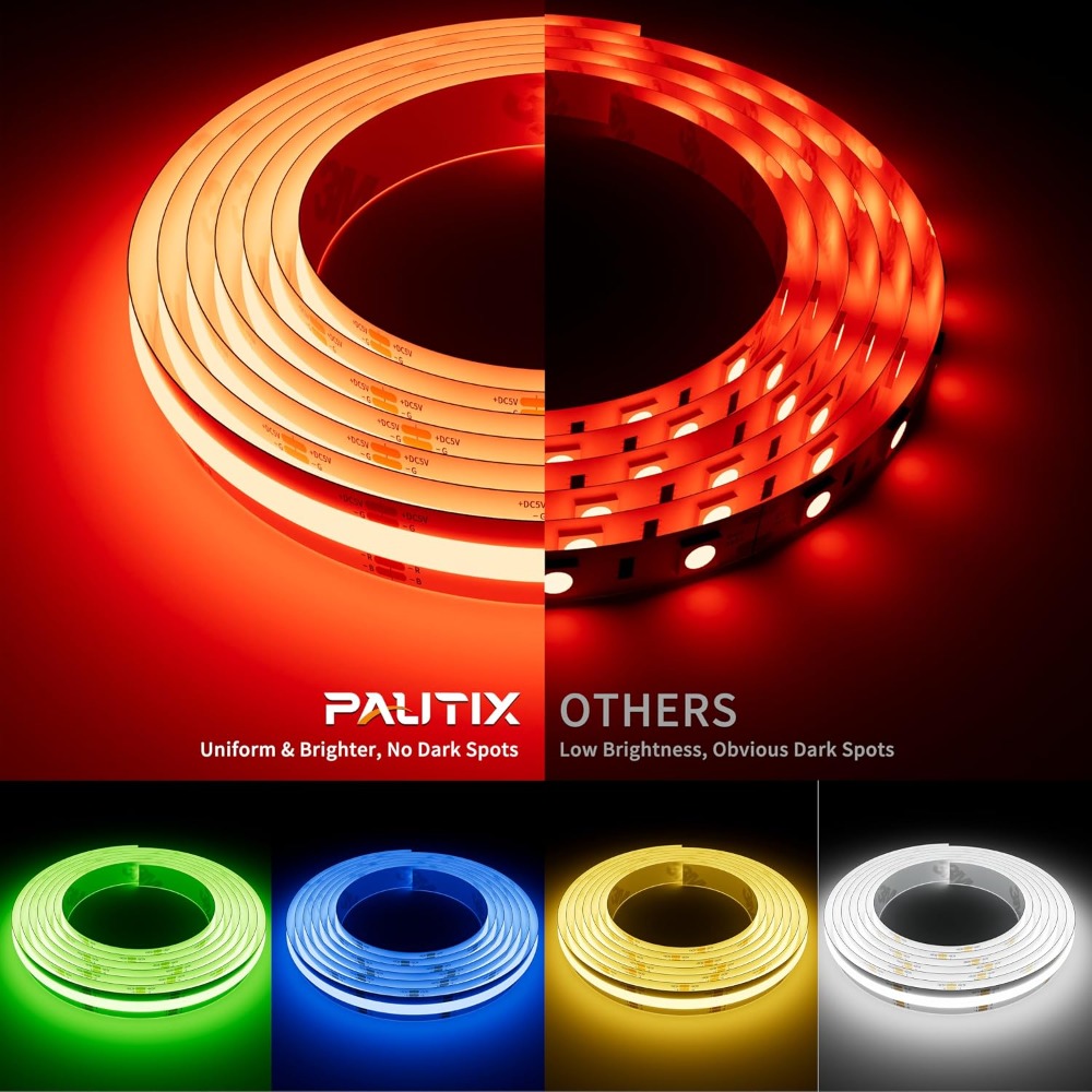 ไฟแถบ LED RGB แบบ COB 5V USB ค - Led Strip Lights บทวิจารณ์และราคา