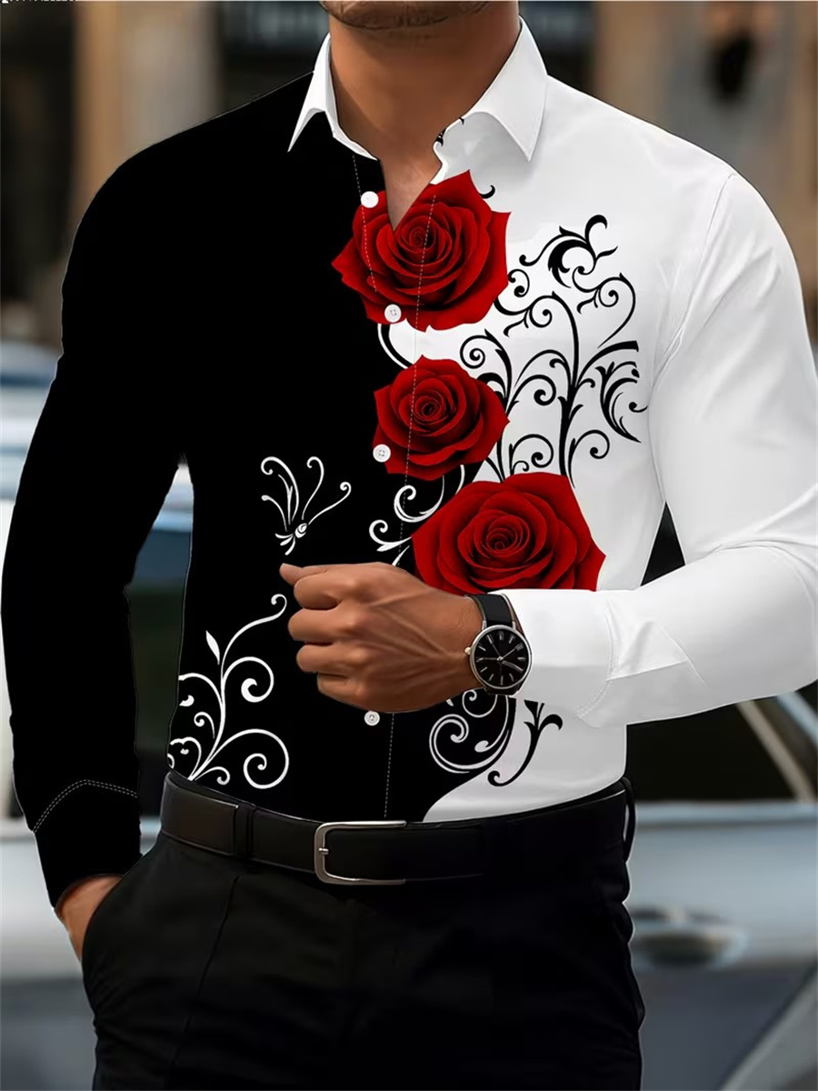 เสื้อเชิ้ตแขนยาวพิมพ์ลายดอกกุห - Wallpaper บทวิจารณ์และราคา