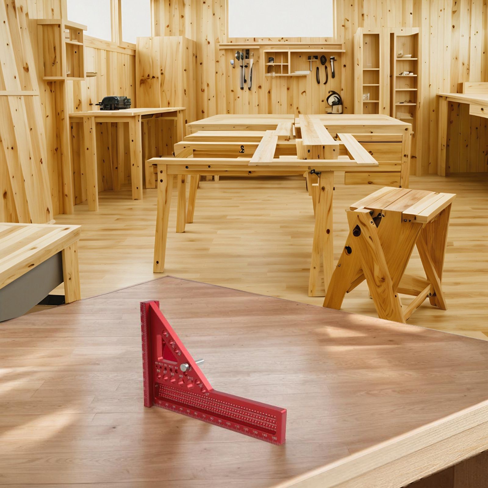 ไม้บรรทัดวัดมุมอเนกประสงค์สีแด - Home Improvement Mark บทวิจารณ์และราคา