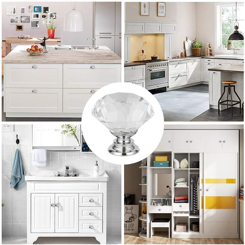 ลูกบิดตู้ 6 ชิ้น พร้อมสกรู ขนา - Cabinet Hinges บทวิจารณ์และราคา