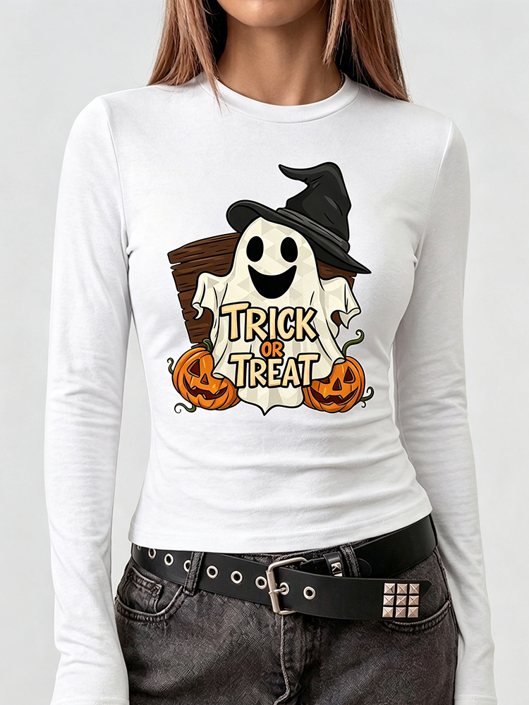 เสื้อยืดแขนยาวพิมพ์ลายใยแมงมุม - Wallpaper บทวิจารณ์และราคา
