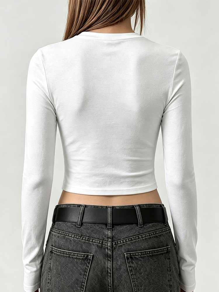 เสื้อยืดแขนยาวพิมพ์ลายใยแมงมุม - Wallpaper บทวิจารณ์และราคา