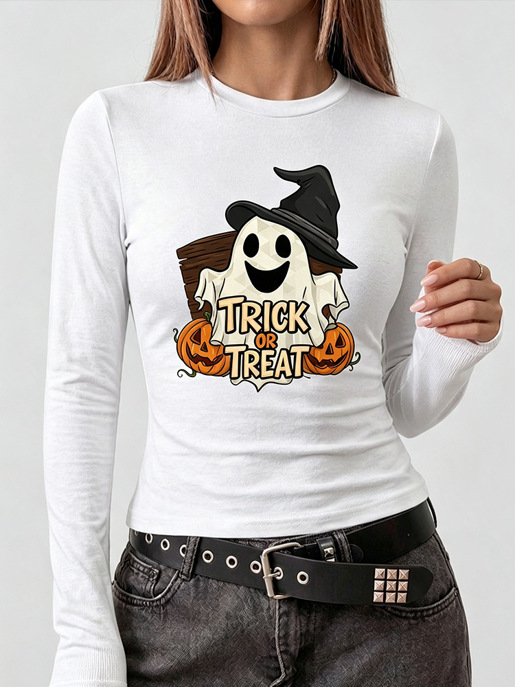 เสื้อยืดแขนยาวพิมพ์ลายใยแมงมุม - Wallpaper บทวิจารณ์และราคา