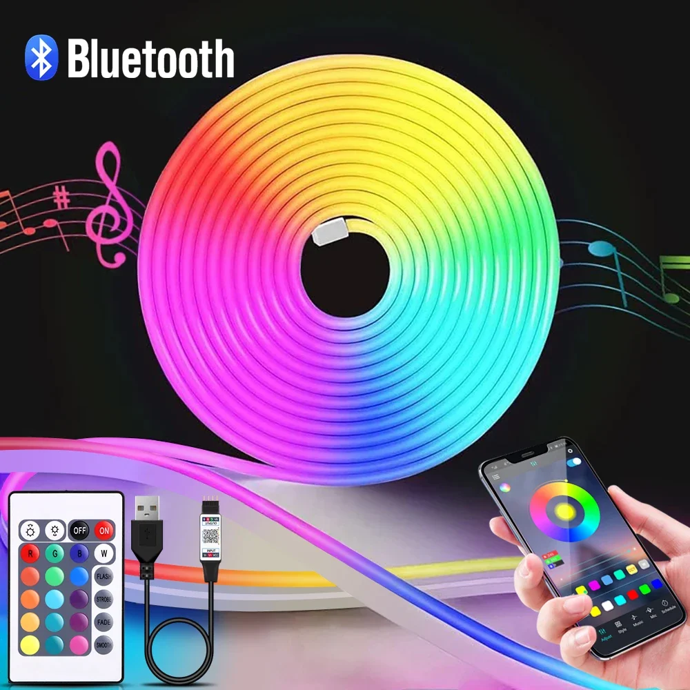 ไฟนีออน LED RGB ขนาด 1-5 เมตร  - Led Strip Lights บทวิจารณ์และราคา